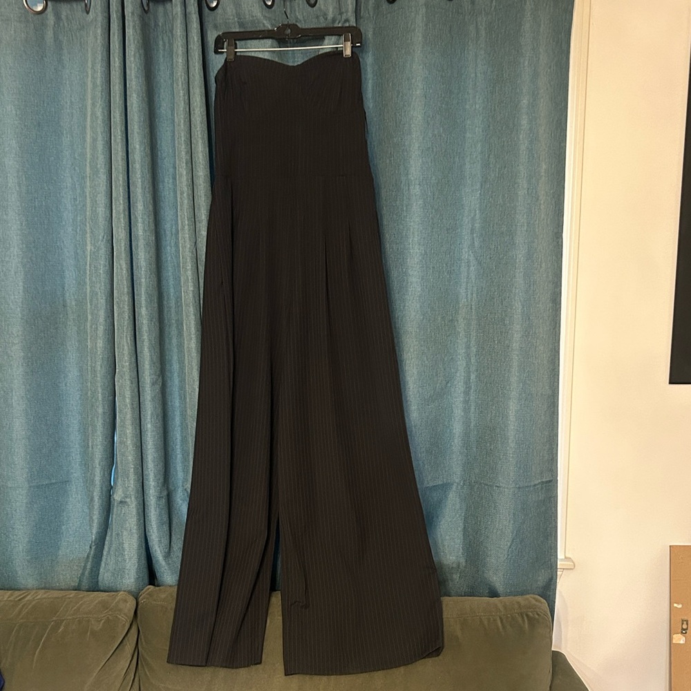 Anthropologie Black Textured Jumpsuit